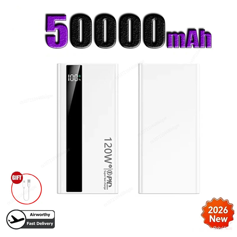 200000 mah batterie externe Portable 120 W chargeur Super rapide batterie externe PowerBank haute capacité PowerBank pour iPhone Xiaomi