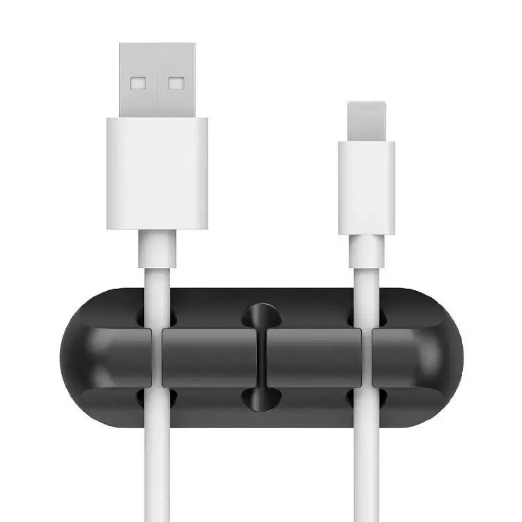 Enrouleur de câbles en Silicone, 3 5 7 trous, Clips de gestion de fils flexibles pour souris de bureau, clavier, écouteurs, câble USB