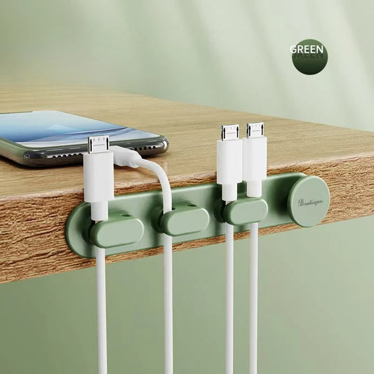 Clips de câbles de bord de bureau, organisateur de câbles, gestion de Table de lit, support de fil latéral, câble de chargement Usb, ligne de serrage, Clips fixes, boucle